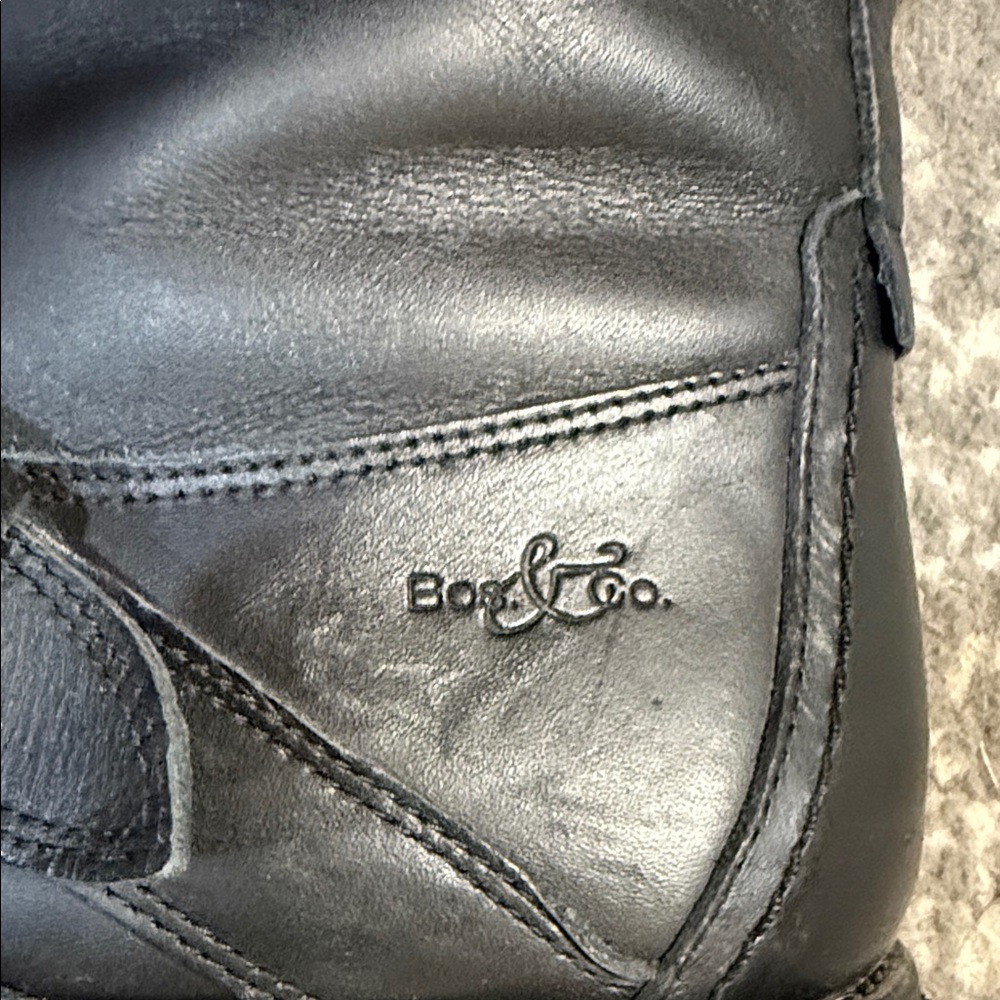 Bos. & Co. Men's Black Leather Buckle Boots - Picture 2 of 8